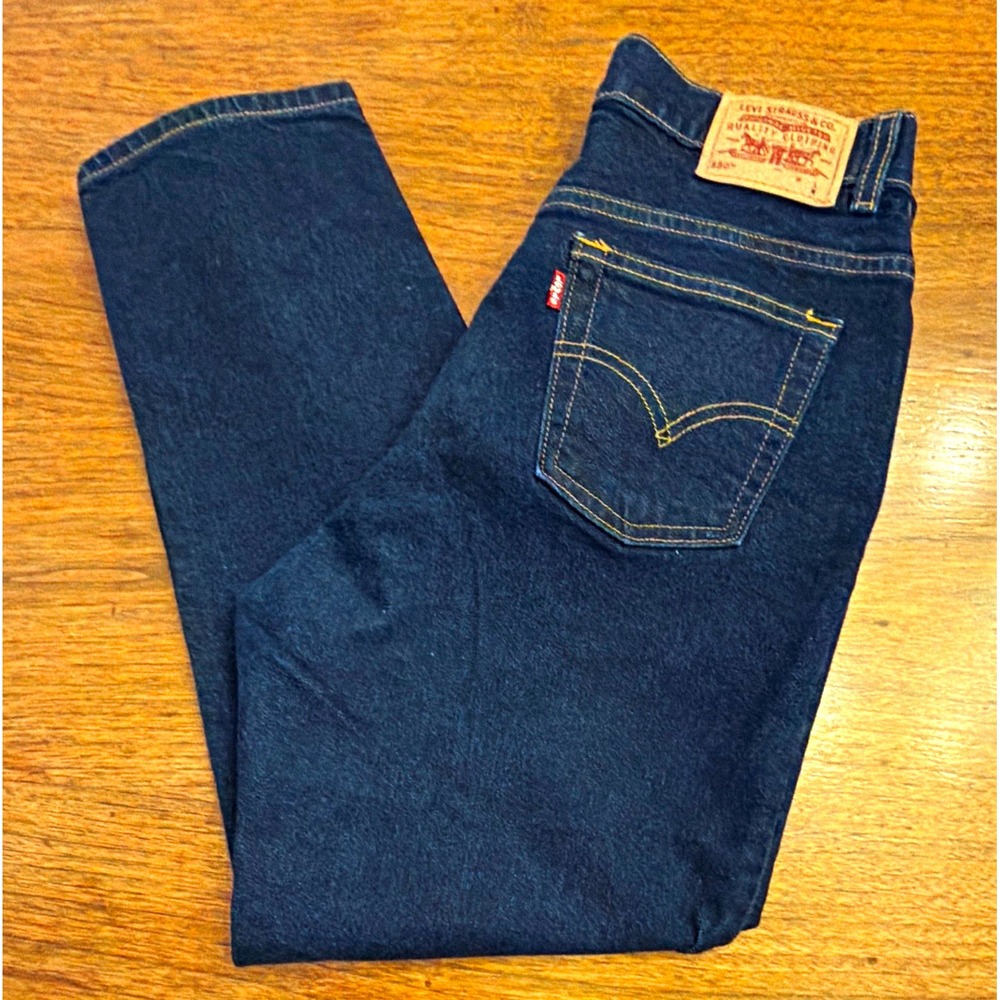 Vintage Levi's 550 Women Relaxed Fit Tapered Blue Denim Jeans Size 14P Y2K